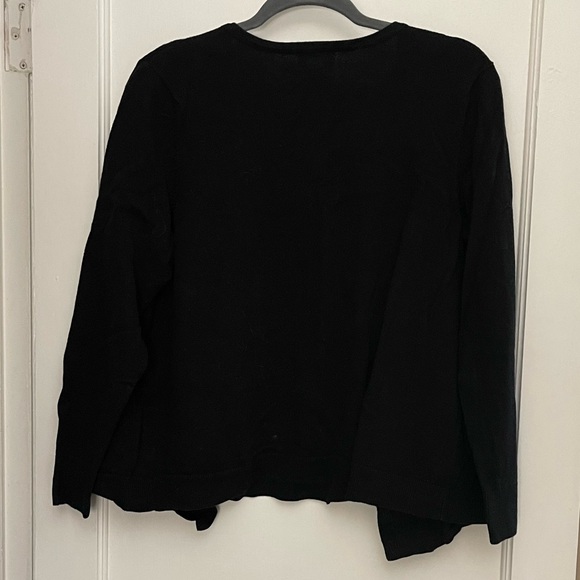 Croft & Barrow Crew Neck Cardigan in Black - Picture 2 of 6